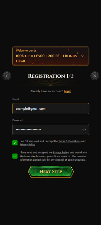 Processus d'inscription de Legiano sur mobile Processus d'inscription de Legiano sur mobile